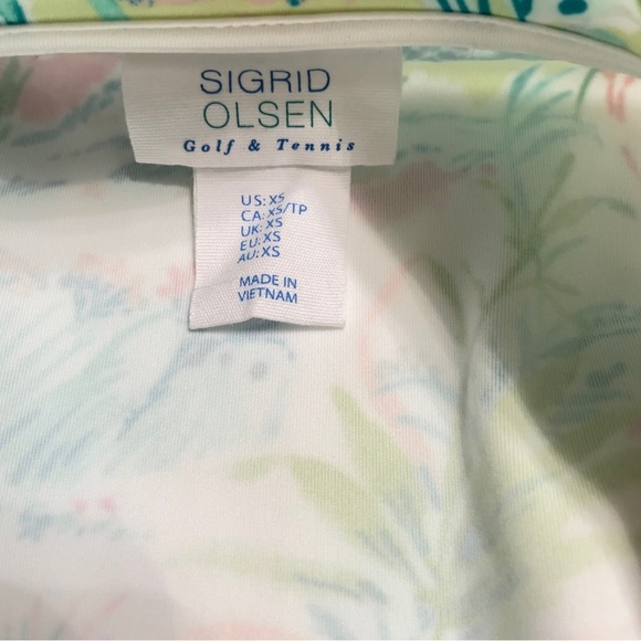 SIGRID OLSEN Tropical -golf,tennis activewear Jacket size XS - Picture 7 of 11